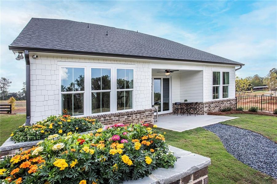 Exterior details and patio area of a home in , Marietta (Image 2). Exterior details and patio area of a home in , Marietta (Image 2).
