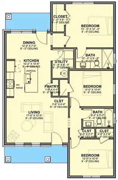 2D floor plan layout of this home in , Carrollton, GA (Image 2). 2D floor plan layout of this home in , Carrollton, GA (Image 2).