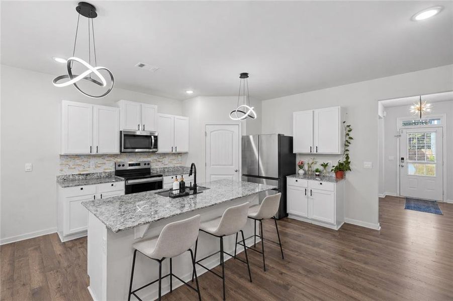 Furnished interior view inside a new home in , Dawsonville (Image 12).
