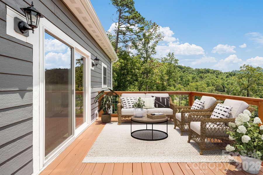 Exterior details and patio area of a home in , Asheville (Image 20). Exterior details and patio area of a home in , Asheville (Image 20).