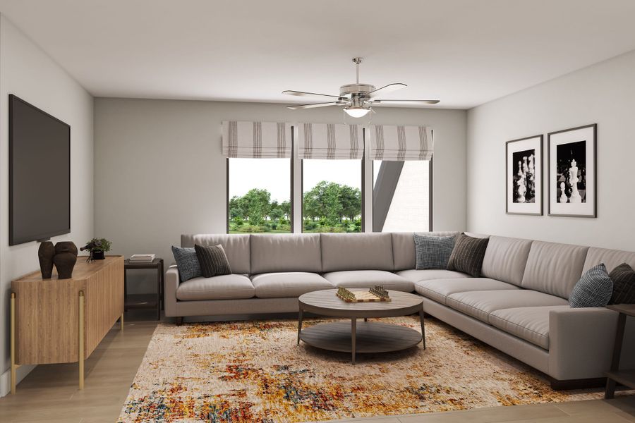 Representative furnished interior of a home built from the Lisbon by Tri Pointe Homes in Legacy Grove, Montgomery (Image 17).
