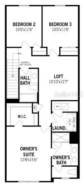 2D floor plan layout of this home in Gardenia Reserve, Apopka, FL (Image 5).