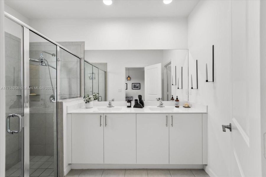 Furnished interior view inside a new home in , Miami (Image 13).