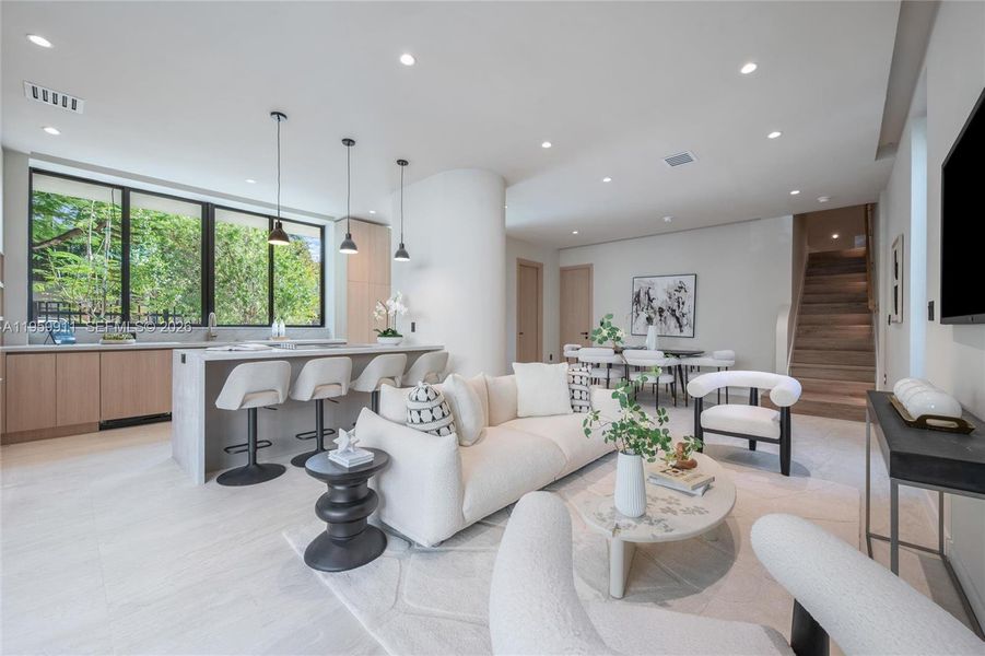 Furnished interior view inside a new home in , Miami (Image 6).