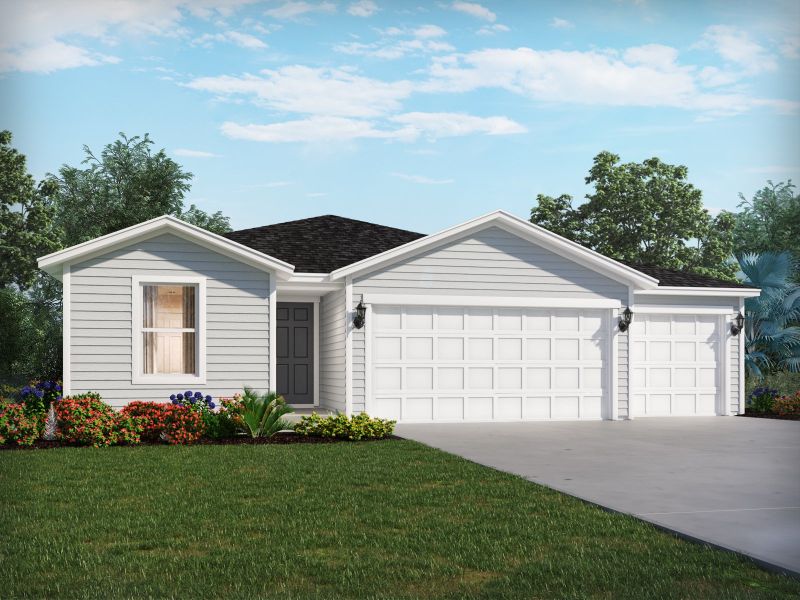 Representative exterior photo of a completed home built from the Davenport by Meritage Homes in Azalea Creek, Jacksonville, FL (Image 2).