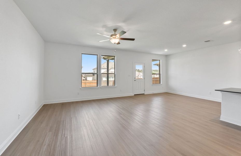 Spacious, unfurnished interior of a new home in Saddleback at Santa Rita Ranch, Liberty Hill (Image 5). Spacious, unfurnished interior of a new home in Saddleback at Santa Rita Ranch, Liberty Hill (Image 5).