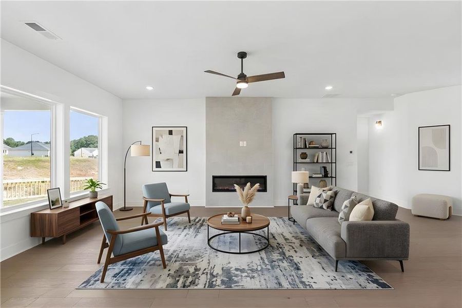 Furnished interior view inside a new home in Old Mill Preserve, Dallas (Image 12).