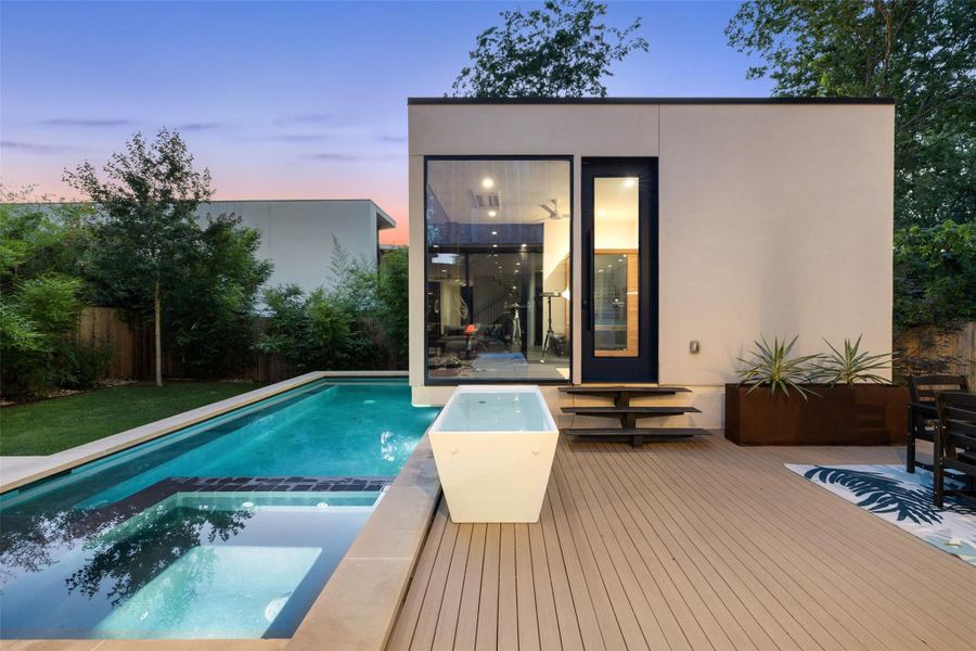 Exterior details and patio area of a home in , Austin (Image 22).