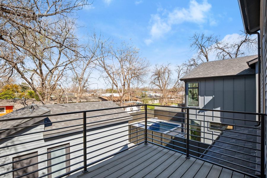 Private deck off primary bedroom