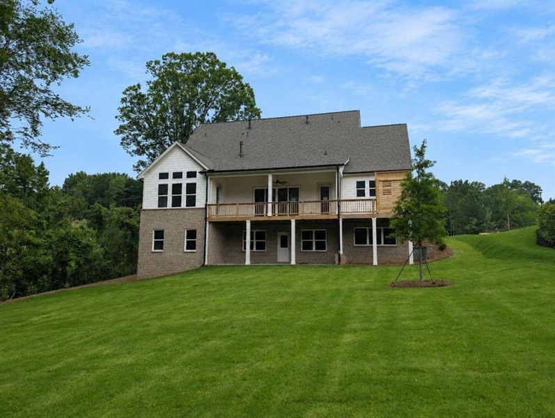 Exterior details and patio area of a home in White Post on Lake Lanier, Gainesville (Image 21).