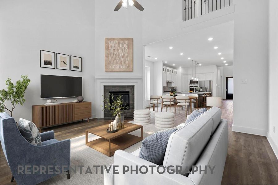Furnished interior view inside a new home in Midline, Webster (Image 6). Furnished interior view inside a new home in Midline, Webster (Image 6).