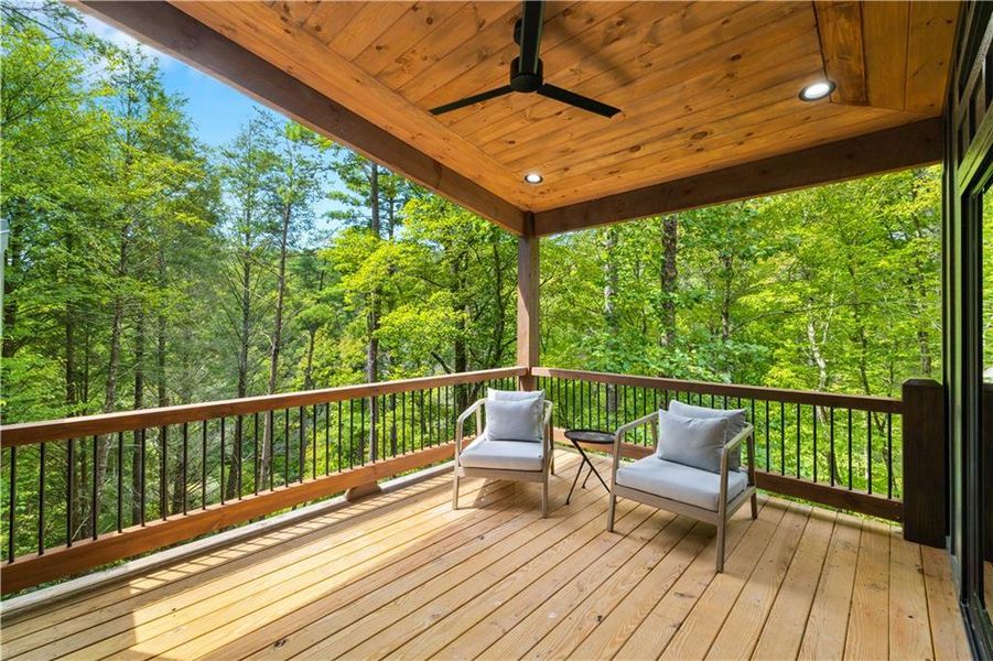 Exterior details and patio area of a home in , Cherry Log (Image 23).