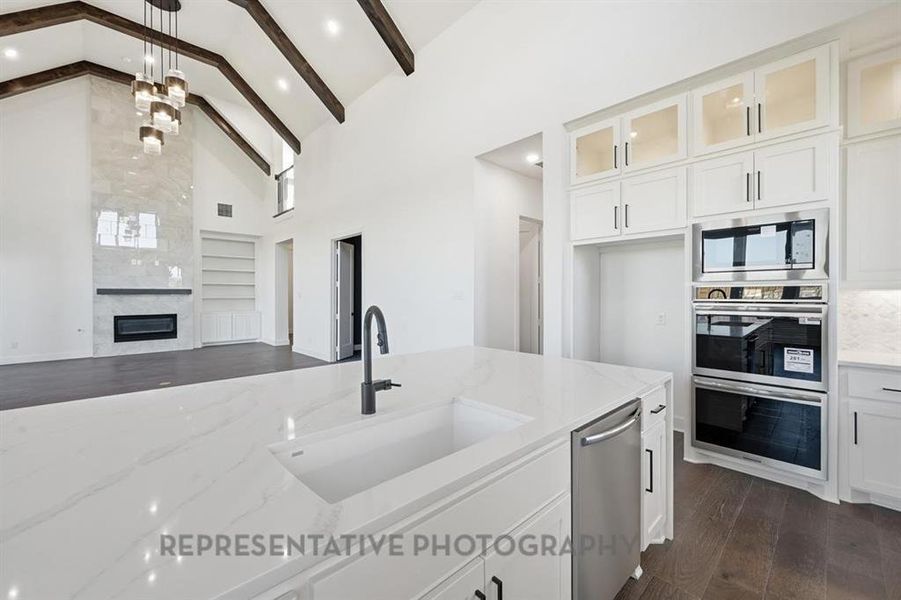 Furnished interior view inside a new home in Mosaic, Prosper (Image 17).