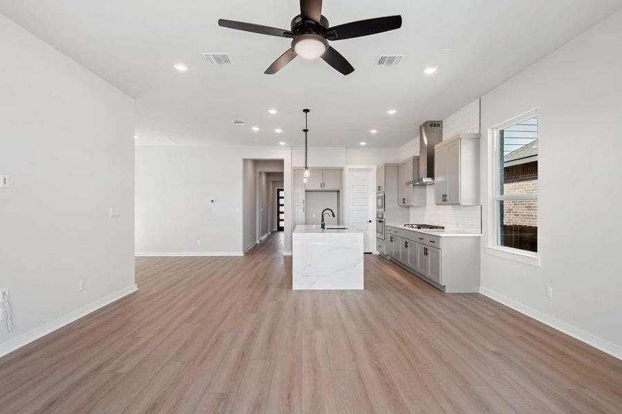 Spacious, unfurnished interior of a new home in Arbor Collection at Lariat, Liberty Hill (Image 16). Spacious, unfurnished interior of a new home in Arbor Collection at Lariat, Liberty Hill (Image 16).