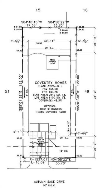 1848 Autumn Sage Plot Plan 1848 Autumn Sage Plot Plan