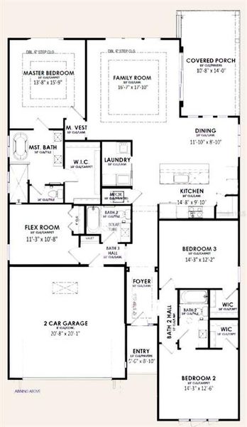 2D floor plan layout of this home in Laureate Village, Newberry, FL (Image 5). 2D floor plan layout of this home in Laureate Village, Newberry, FL (Image 5).