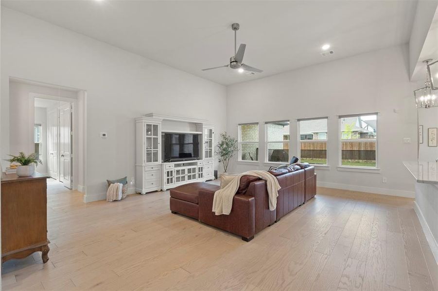 Open Living space with wall of windows