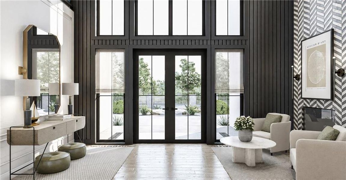 Furnished interior view inside a new home in , Atlanta (Image 10).