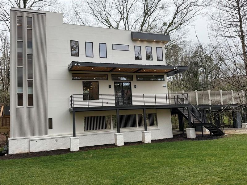 Exterior details and patio area of a home in , Atlanta (Image 49).