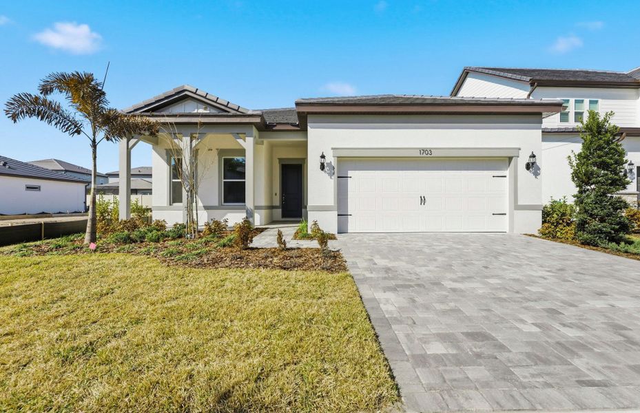 Representative exterior photo of a completed home built from the Mystique by Pulte Homes in Two Rivers, Zephyrhills, FL (Image 22).