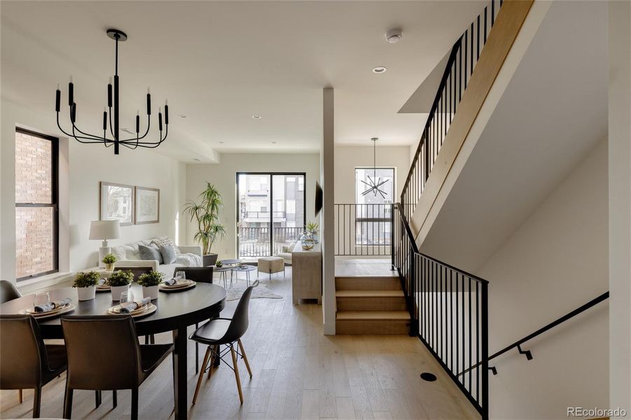 Dining and Stairs to Bedrooms