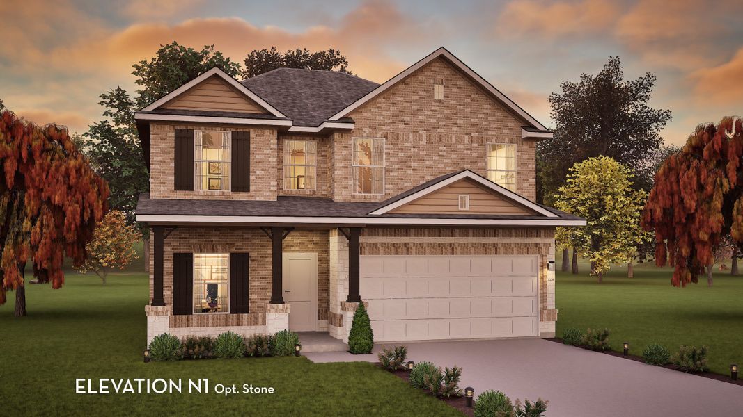 Representative exterior photo of a completed home built from the Trinity by CastleRock Communities in Saddlebrook Estates, Waxahachie, TX (Image 21). Representative exterior photo of a completed home built from the Trinity by CastleRock Communities in Saddlebrook Estates, Waxahachie, TX (Image 21).