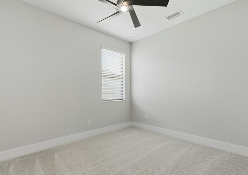 Large secondary bedroom with carpet. Large secondary bedroom with carpet.