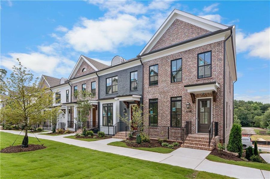 Front exterior of a new home in Park Walke, Alpharetta, GA, highlighting curb appeal (Image 4). Front exterior of a new home in Park Walke, Alpharetta, GA, highlighting curb appeal (Image 4).
