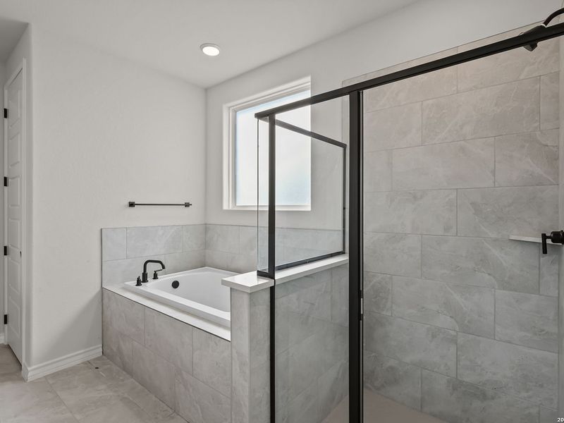 Furnished interior view inside a new home in Potranco Oaks, Castroville (Image 12).