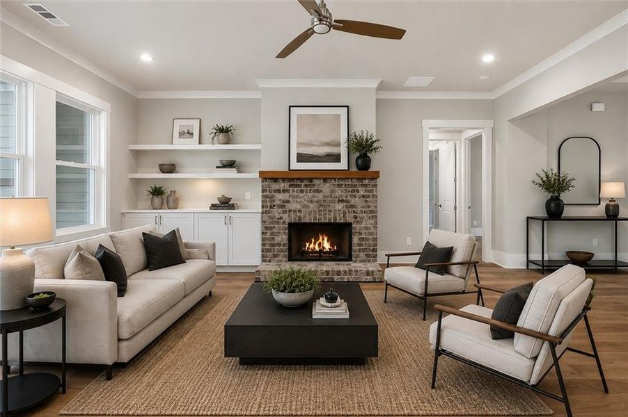 Furnished interior view inside a new home in Old Town Estates, Monroe (Image 47). Furnished interior view inside a new home in Old Town Estates, Monroe (Image 47).