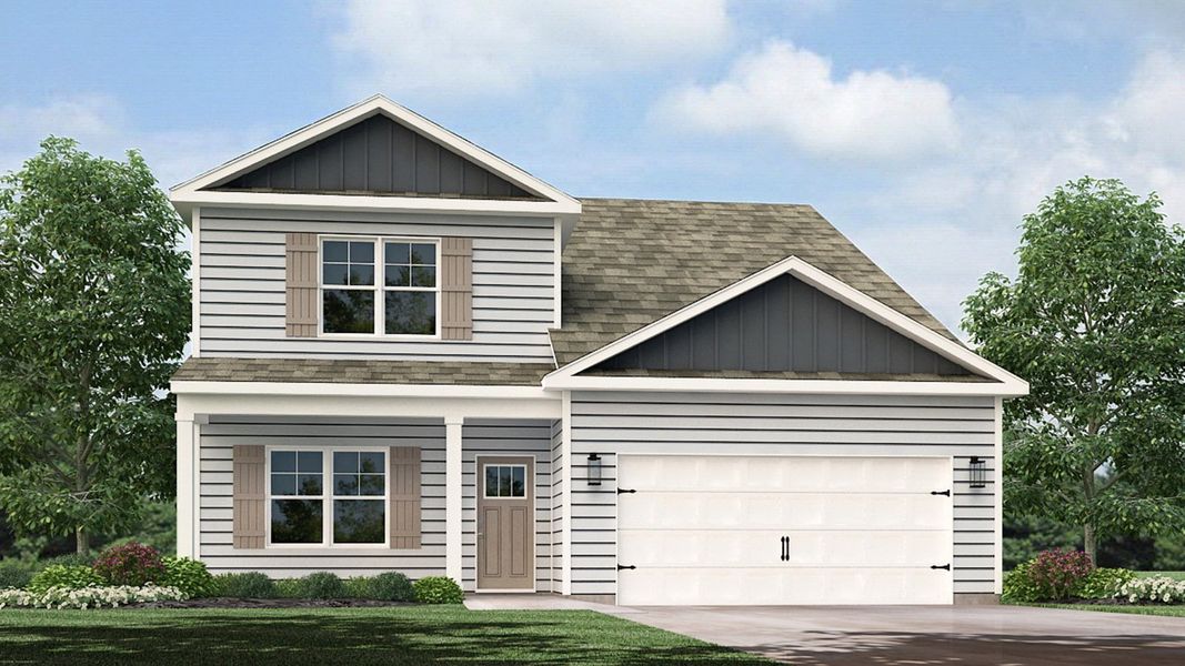 Front exterior of a new home in Millstone Village, Morristown, TN, highlighting curb appeal (Image 1). Front exterior of a new home in Millstone Village, Morristown, TN, highlighting curb appeal (Image 1).