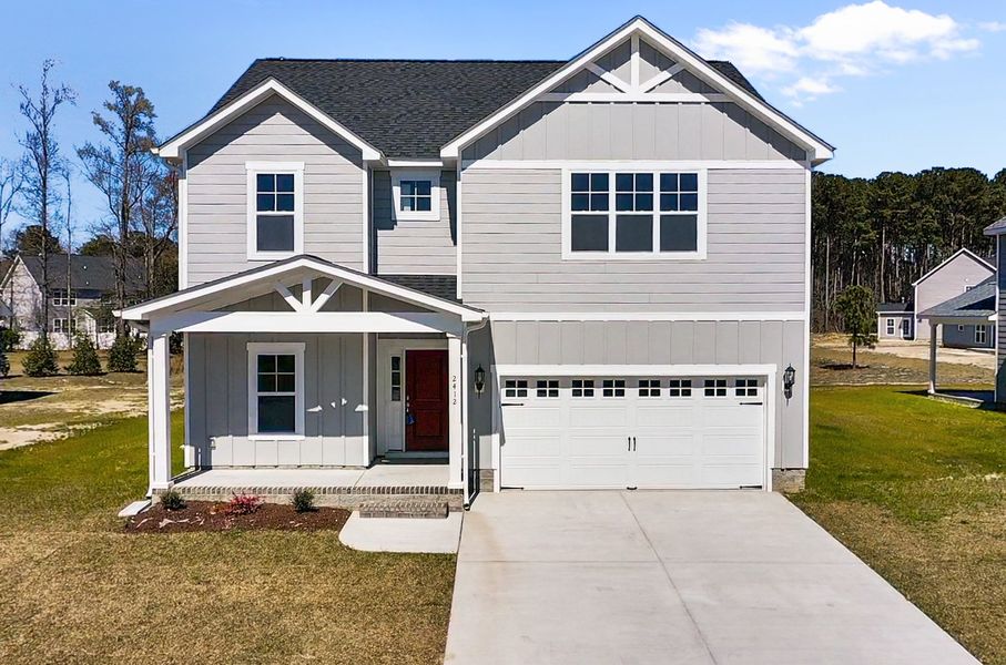 Representative exterior photo of a completed home built from the Turner by Bill Clark Homes in Davenport Farms, Winterville, NC (Image 22). Representative exterior photo of a completed home built from the Turner by Bill Clark Homes in Davenport Farms, Winterville, NC (Image 22).