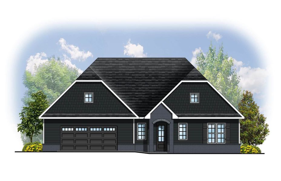 Representative rendering of the exterior for the Laurel II by Cook Bros. Homes (Image 9).