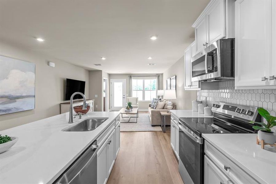 Representative furnished interior of a home built from the NEW - Dunmore by Ryan Homes in Middle Creek Village, Bolivia (Image 11).