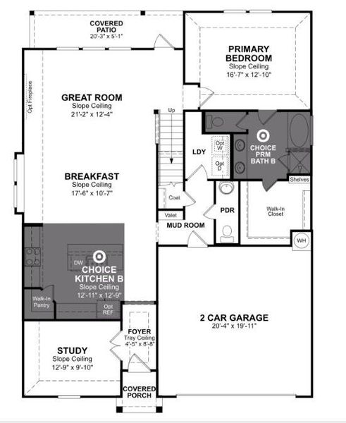 2D floor plan layout of this home in Sunterra, Katy, TX (Image 3).