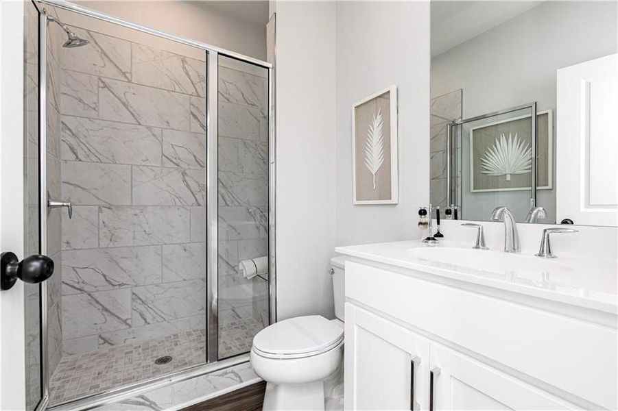 Furnished interior view inside a new home in Westside Bend at Proctor Creek Townhomes, Atlanta (Image 16). Furnished interior view inside a new home in Westside Bend at Proctor Creek Townhomes, Atlanta (Image 16).