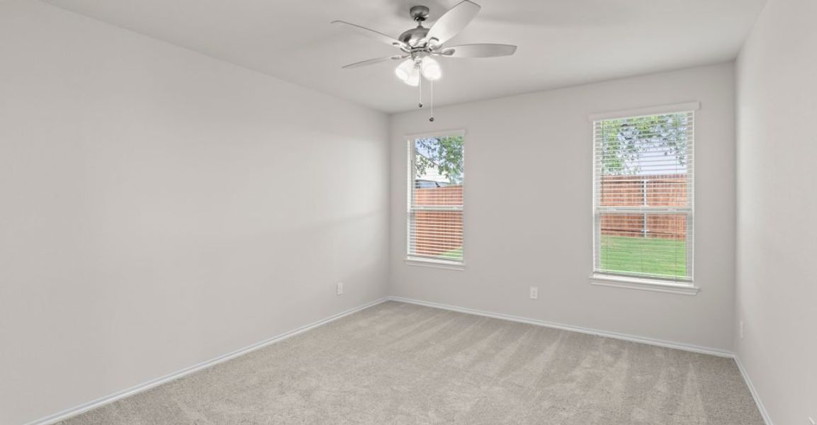 Representative exterior photo of a completed home built from the Willow by Impression Homes in Keeneland, Aubrey, TX (Image 12). Representative exterior photo of a completed home built from the Willow by Impression Homes in Keeneland, Aubrey, TX (Image 12).