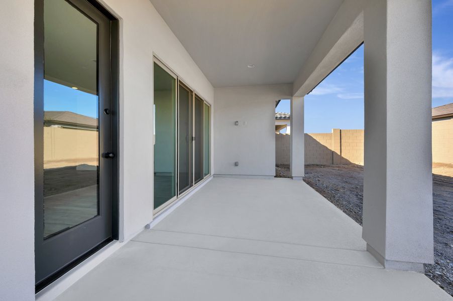 Exterior details and patio area of a home in Tavolo at Soleo, San Tan Valley (Image 4).