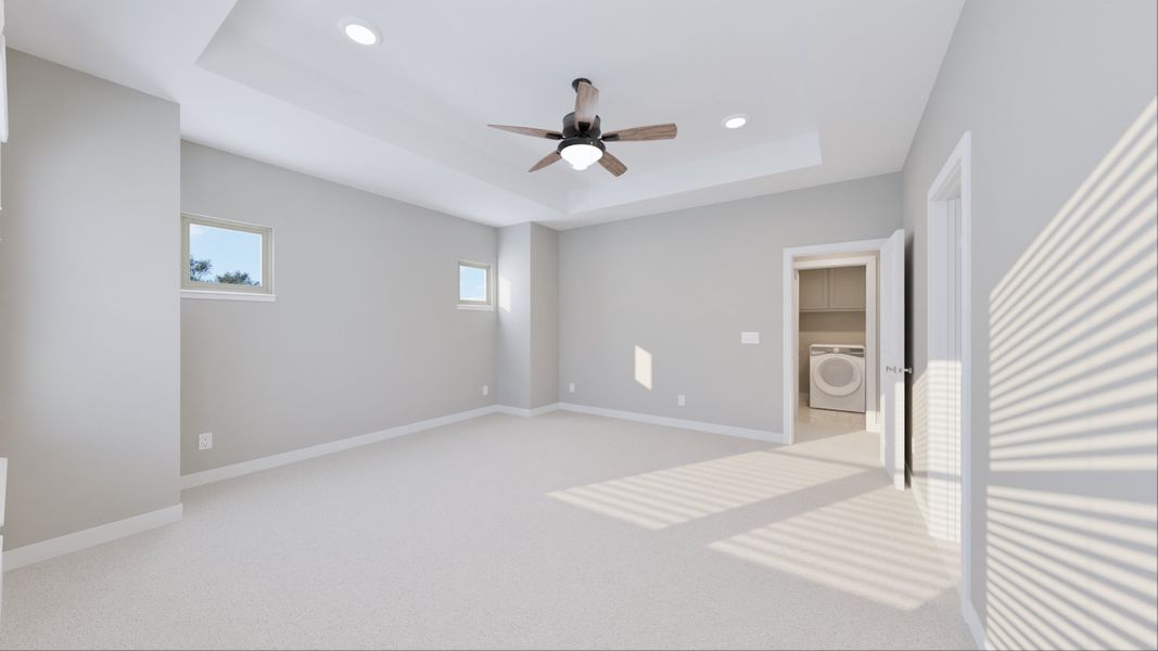 Representative unfurnished interior of a home built from the Newport by Tricoast Homes in Summer Place  35', Montgomery (Image 43).
