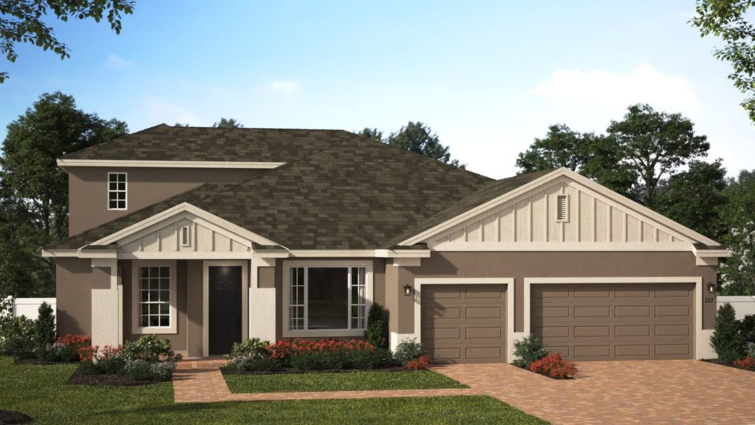 Elevation 2 with Optional Siding | Brentwood | New Homes in Florida | Landsea Homes