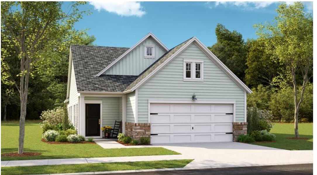 Front exterior of a new home in , Summerville, SC, highlighting curb appeal (Image 1). Front exterior of a new home in , Summerville, SC, highlighting curb appeal (Image 1).