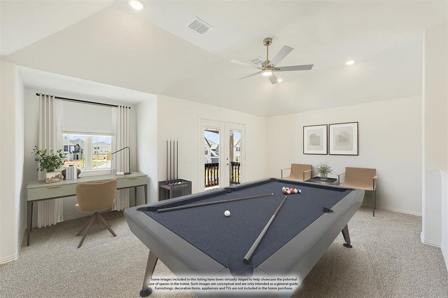 Furnished interior view inside a new home in Union Park Classic 55, Little Elm (Image 13).