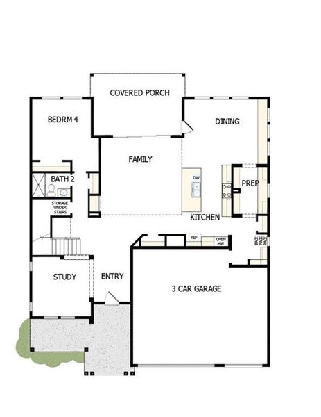 2D floor plan layout of this home in Ellis, Marietta, GA (Image 3).