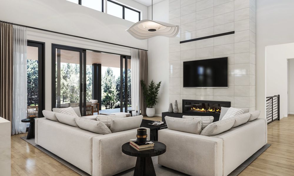 Representative furnished interior of a home built from the Residence 2 by Trumark Homes in The Summit at Castle Pines, Castle Pines (Image 6).