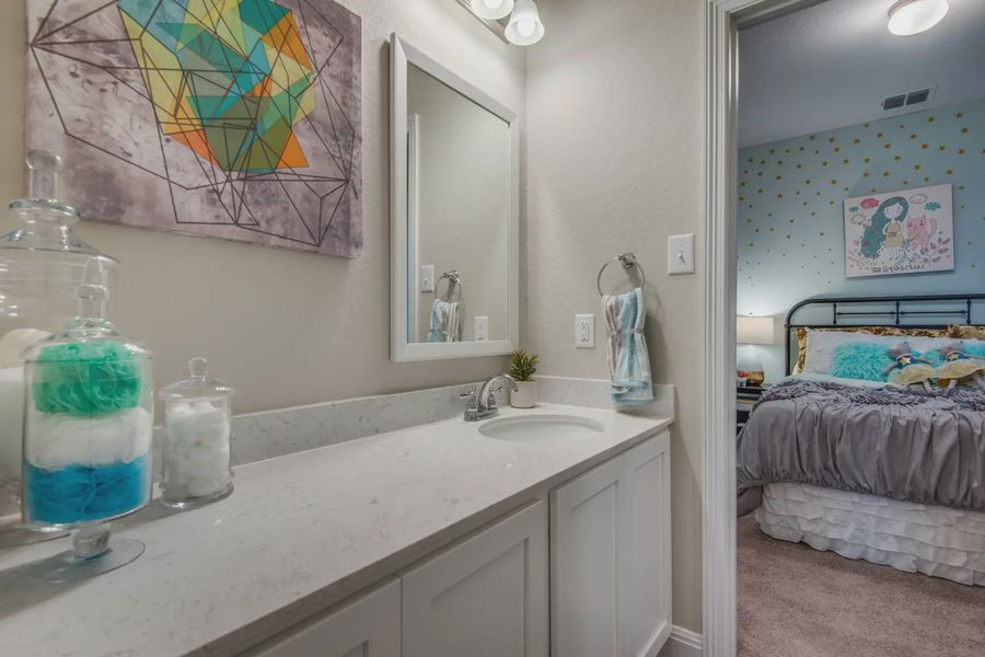 Representative furnished interior of a home built from the Asher by Chesmar Homes in Buffalo Crossing, Cibolo (Image 8).