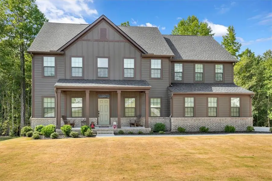 Front exterior of a new home in , Fayetteville, GA, highlighting curb appeal (Image 24).