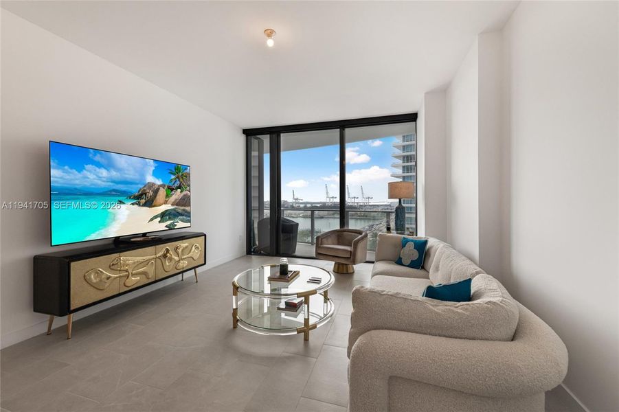 Furnished interior view inside a new home in , Miami Beach (Image 9).