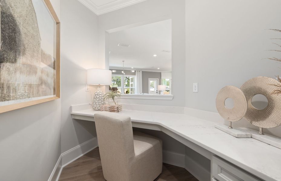 Representative furnished interior of a home built from the Stonebrook by Pulte Homes in The Preserve at Marks Creek, Knightdale (Image 7). Representative furnished interior of a home built from the Stonebrook by Pulte Homes in The Preserve at Marks Creek, Knightdale (Image 7).
