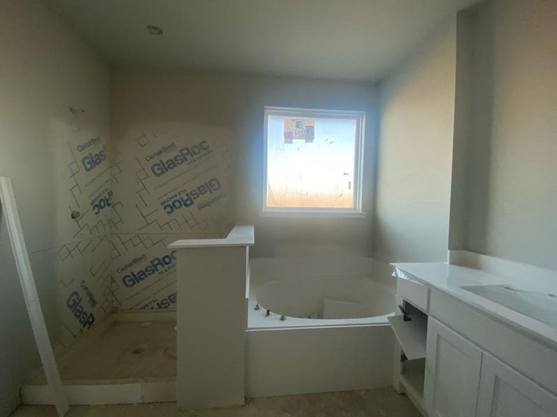 In-progress construction of a new home in Morningstar, Aledo, TX (Image 5).