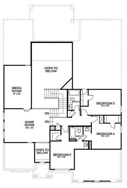 2D floor plan layout of this home in Bridgeland, Cypress, TX (Image 3). 2D floor plan layout of this home in Bridgeland, Cypress, TX (Image 3).